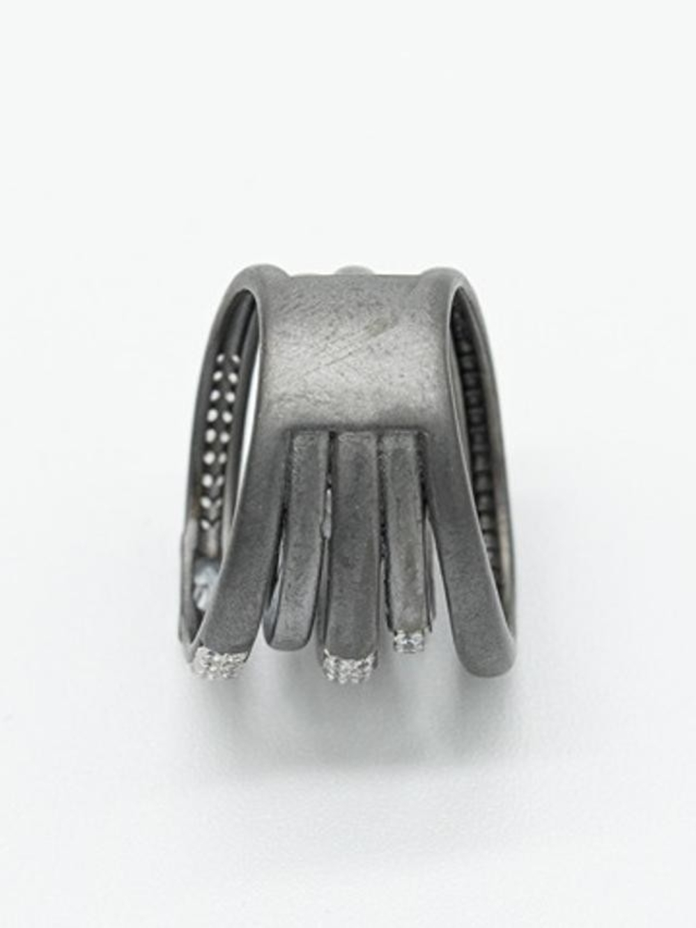 Freida Rothman Celestial Pave Caged Cocktail Ring - Picture 2 of 7